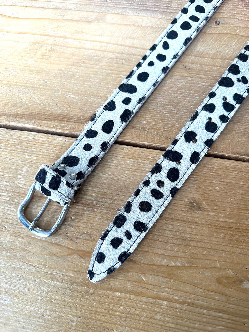 Dalmatian Leather Belt