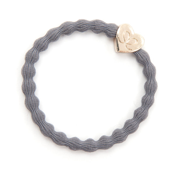 Gold Heart Storm Grey Charm Hair Band