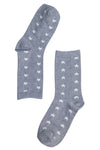 Dark Grey & White Star Glitter Socks
