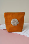 Golden Velvet Seashell Make-Up Bag