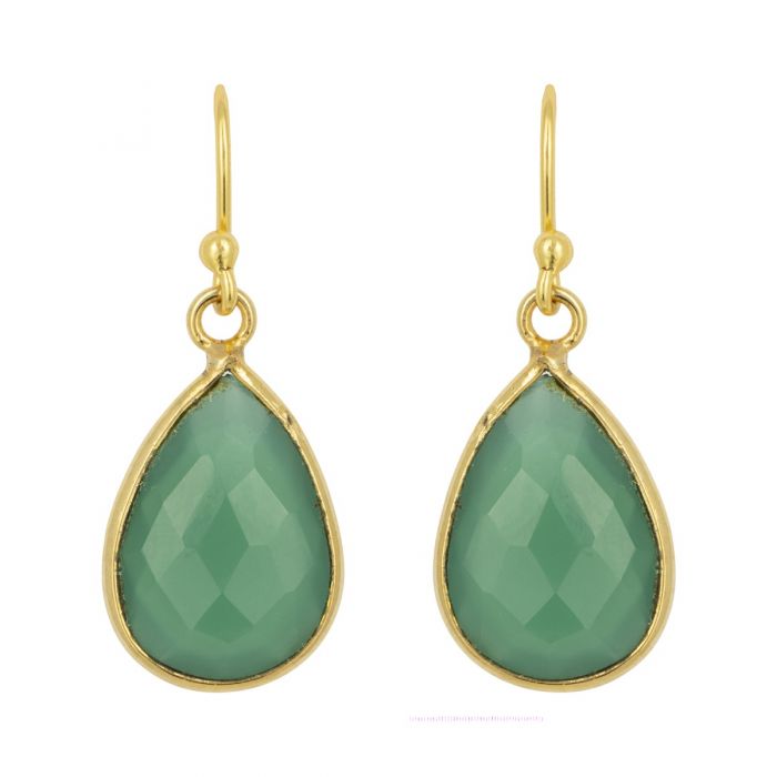 Ashiana Ava Earrings Green Onyx