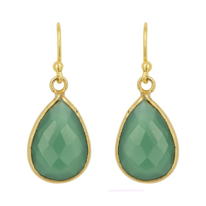 Ashiana Ava Earrings Green Agate