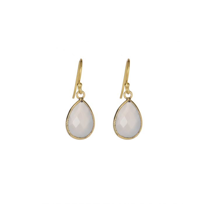 Ashiana Ava White Earrings