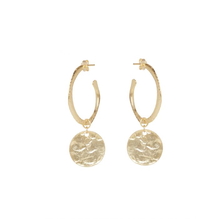 Ashiana Esmeralda Hoop Earrings Gold