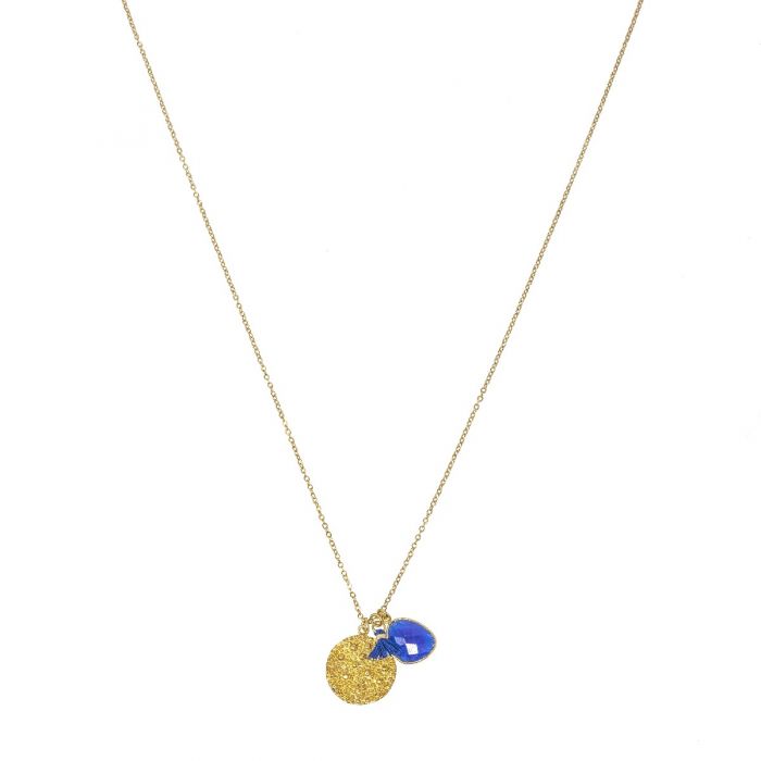 Ashiana Gold Coin & Gemstone Charm Necklace
