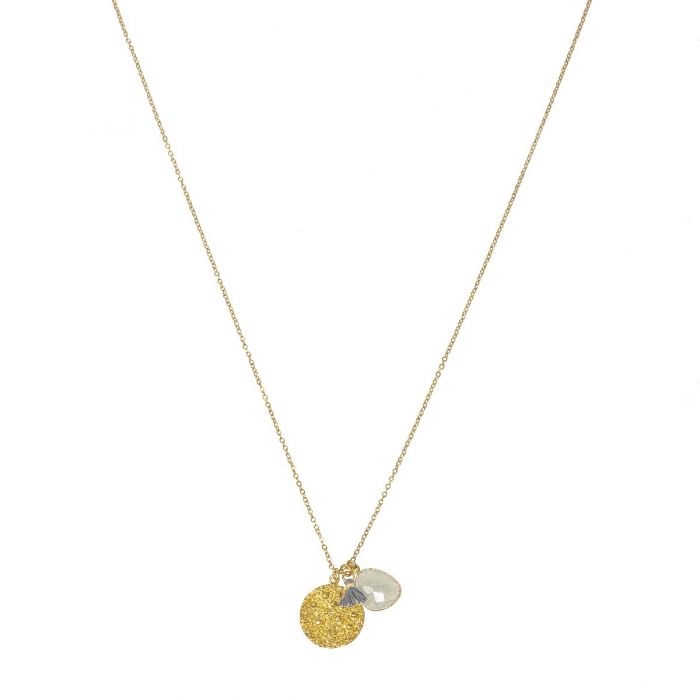 Ashiana Gold Coin & Gemstone Charm Necklace
