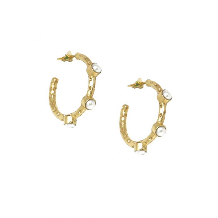 Ashiana Mini Cruise Earrings Pearl